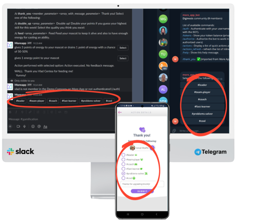 boost team performance with Slack and Telegram gamification